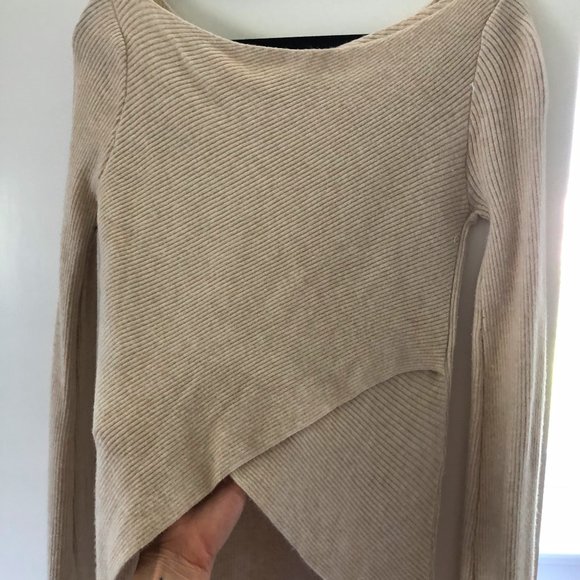 Zara Knit Cross Back Pullover Sweater - CREAM - Picture 3 of 5